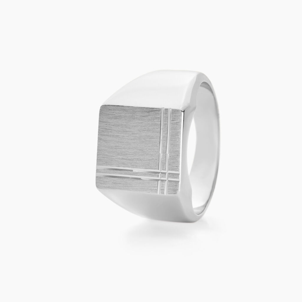 Chevaliere Argent Rhodie Tom Carree - Spannringe Herren | OROVIVO