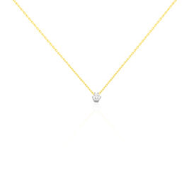 Damen Halskette Gold 750 Bicolor Diamant 0,2ct - Ketten mit Anhänger Damen | OROVIVO