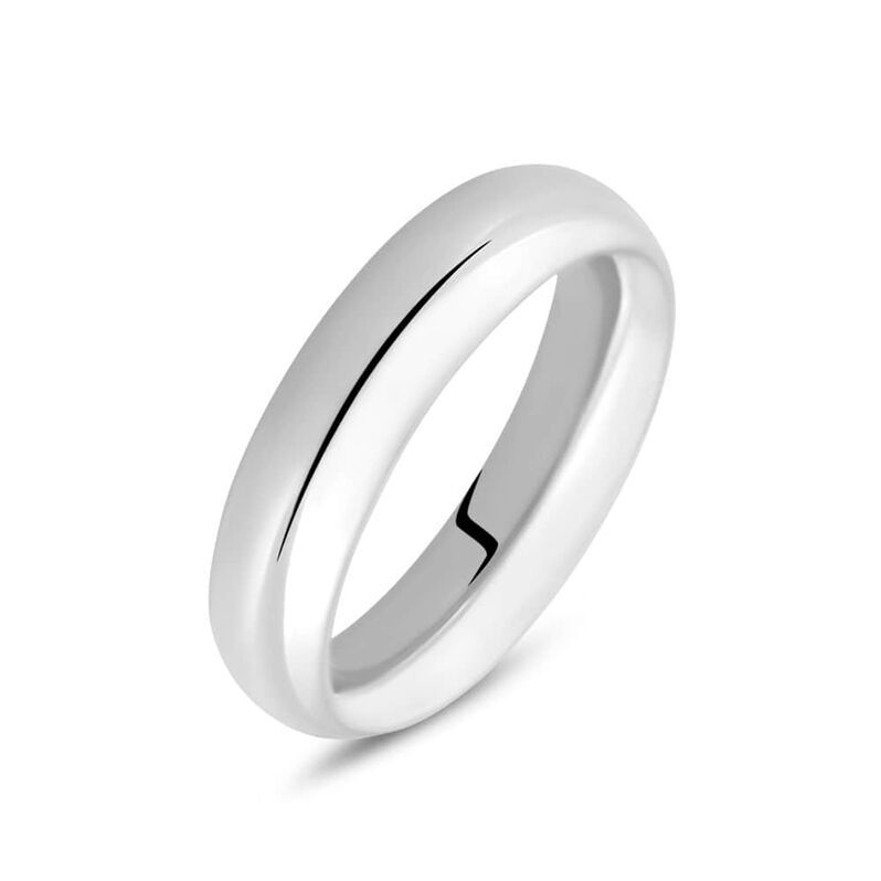 Fede Comoda Leggera 5 mm Oro Bianco - Spannringe Unisex | OROVIVO