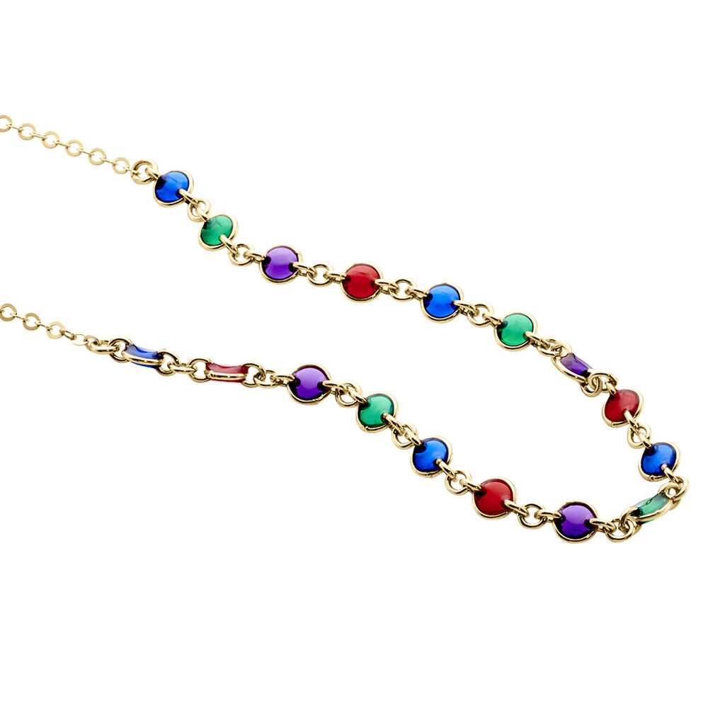 SOFIA Damen Collier Silber vergoldet 925 B 2 mm