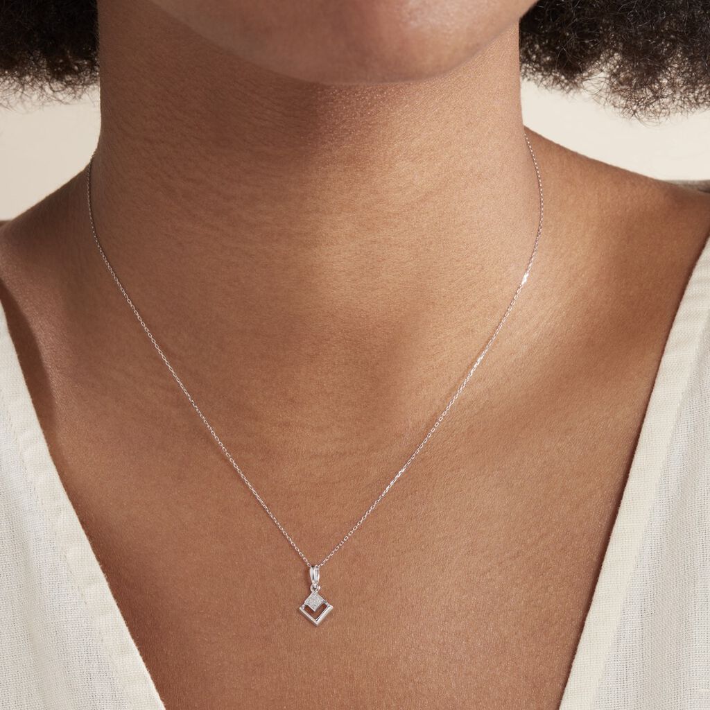 Collier Liana Or Blanc Diamant - Spannringe Damen | OROVIVO
