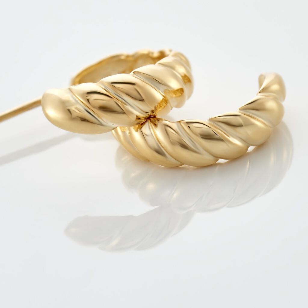 Damen Creolen Gold 375 gedreht Croissant 4,3mm - Creolen Damen | OROVIVO