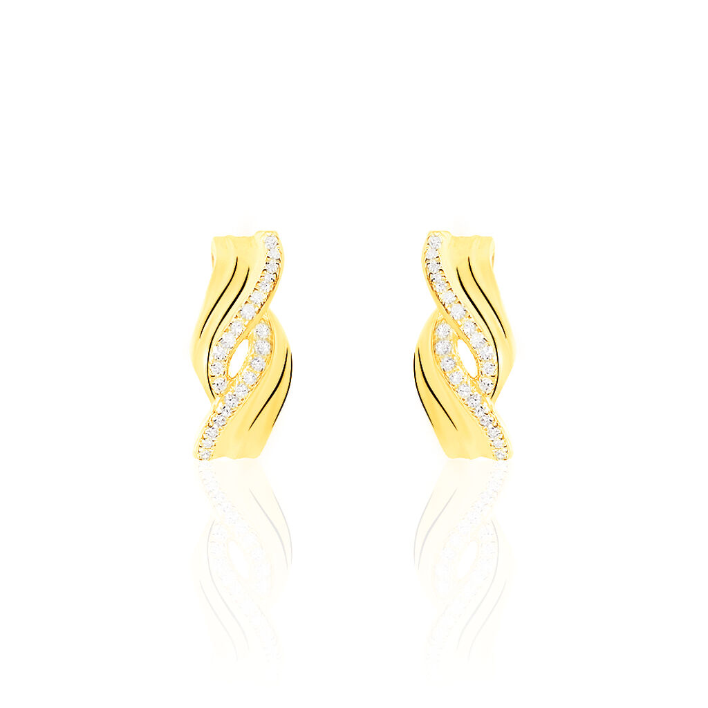 Boucles D'oreilles Or Jaune Eden Diamant - Spannringe Damen | OROVIVO