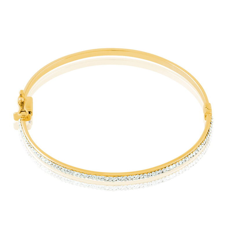 Bracelet Jonc Sibyl Or Jaune Strass - Spannringe Damen | OROVIVO