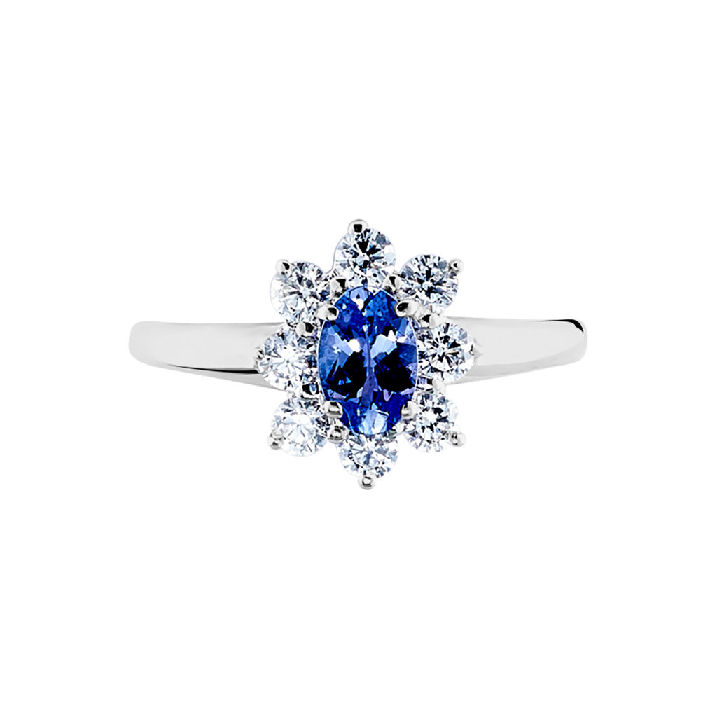 Bague Or Weiss Hebertine Tanzanite Oxyde - Spannringe Damen | OROVIVO