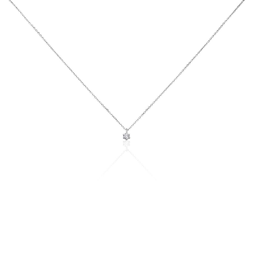 Damen Collier Weißgold 750 Diamant 0,16ct Monopoli - Halsketten Damen | OROVIVO