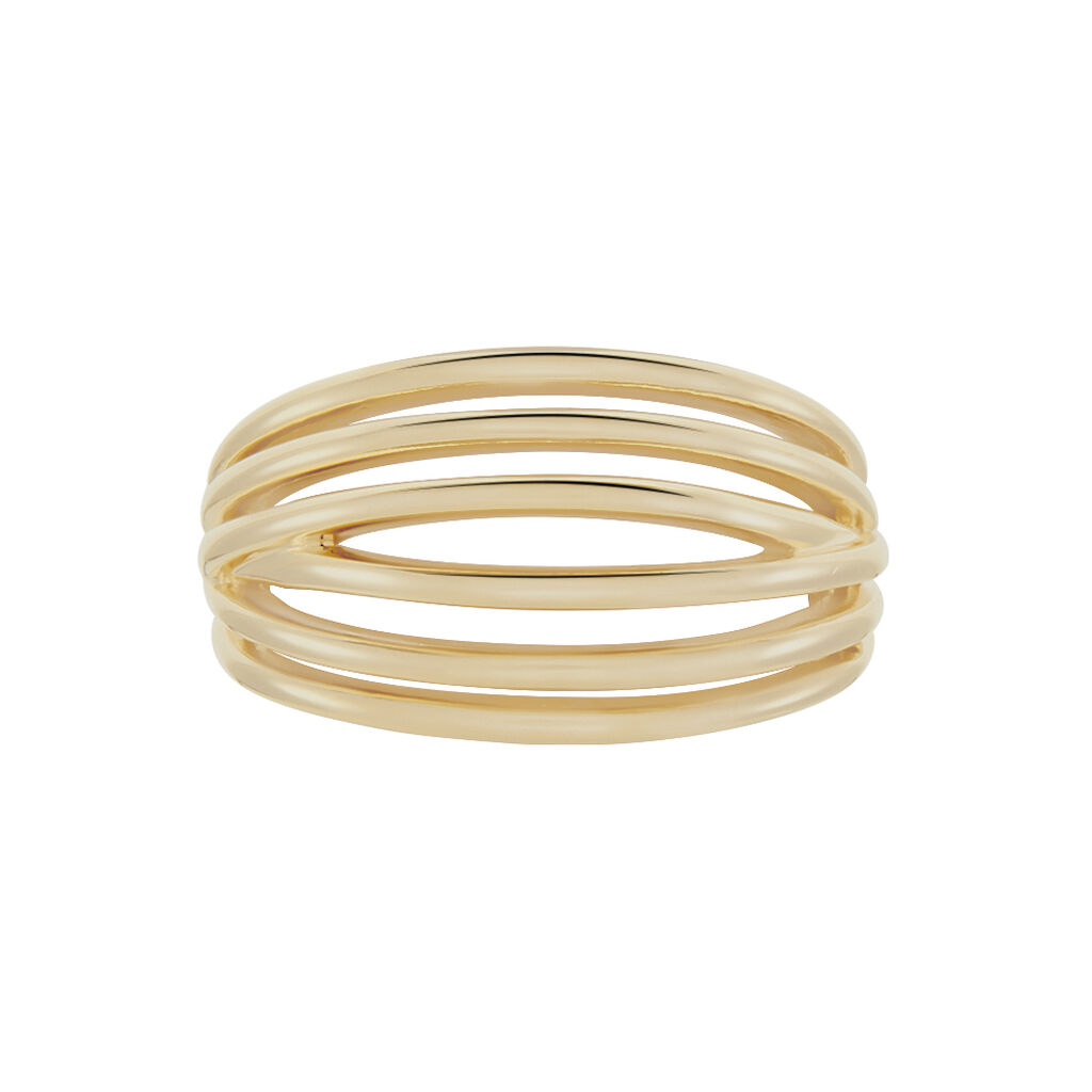 Damen Ring Messing 18 Karat vergoldet Zirkonia 14mm Breite - Ringe Damen | OROVIVO