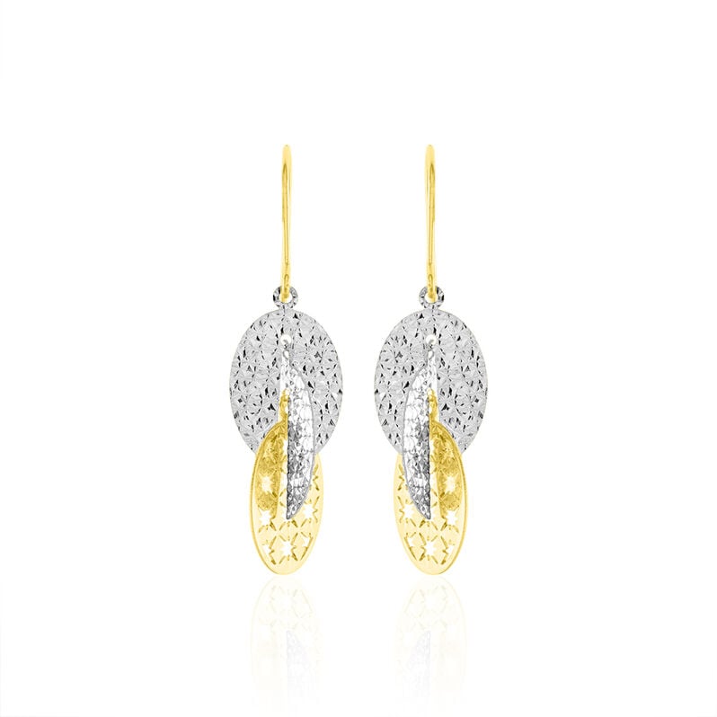 Boucles D'oreilles Pendantes Annicia Or Bicolore - Spannringe Damen | OROVIVO