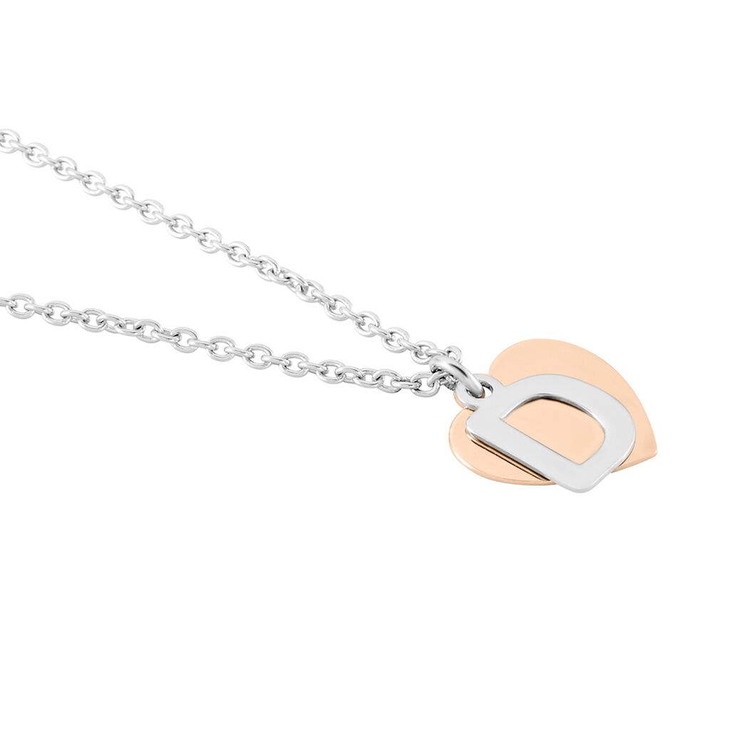 Damen Halskette Silber 925 Bicolor Buchstabe D - Halsketten Damen | OROVIVO