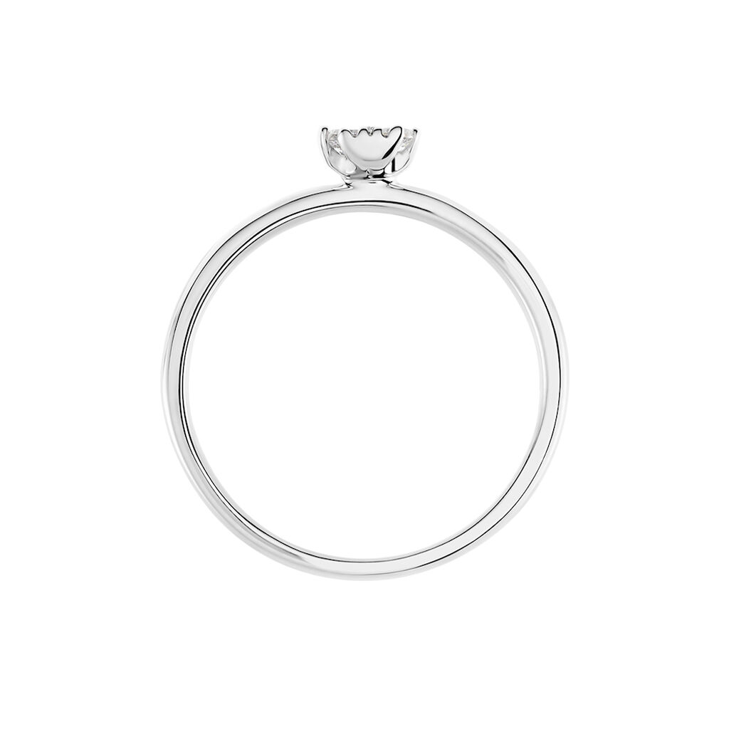 Damenring Weißgold 375 Zirkonia Bina - Hochzeitsringe Damen | OROVIVO