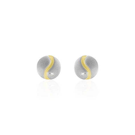 Boccia Damen Ohrstecker Titan Bicolor Diamant - Ohrstecker Damen | OROVIVO