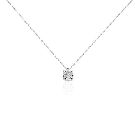 Damen Collier Weißgold 750 Diamant 0,3ct Kreis Petali - Halsketten Damen | OROVIVO