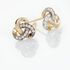 KNOT Damen Ohrstecker Gold 375 (9 Karat) Diamant Wei&szlig; 0,06 ct B 4 mm