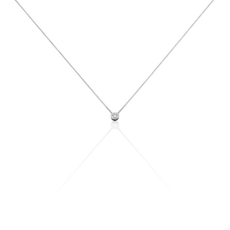 Damen Collier Weißgold 375 Diamant 0,2ct Ofelia 0,70mm 45cm - Halsketten Damen | OROVIVO