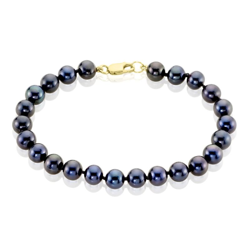 Bracciale Gabrielle Oro Giallo Perla D'Acqua Dolce - Spannringe Damen | OROVIVO