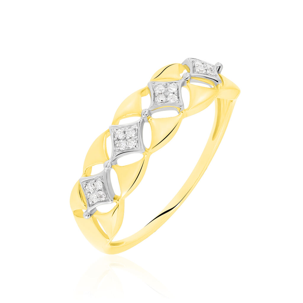 Bague Or Bicolore Caterine Diamants - Spannringe Damen | OROVIVO