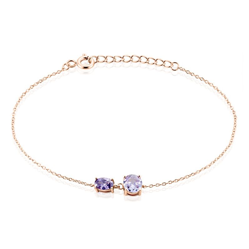 Bracelet Argent Rose Brenna Oxyde De Zirconium - Spannringe Damen | OROVIVO