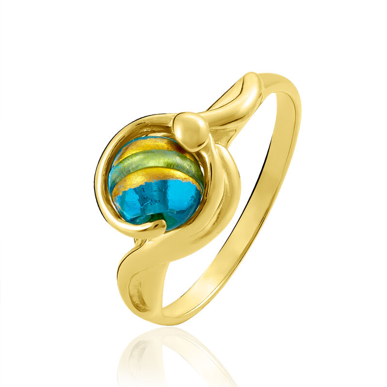 Bague Terena Laiton Jaune Verre - Spannringe Damen | OROVIVO