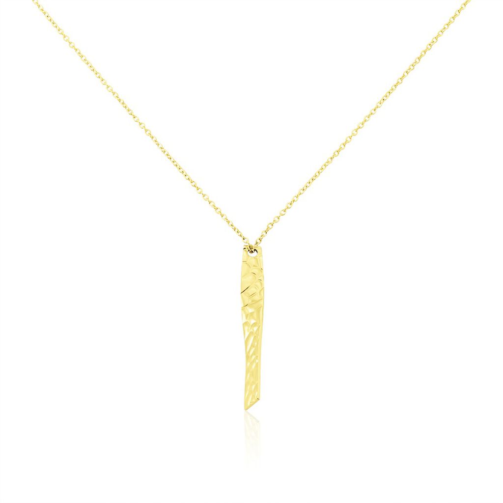Damen Halskette Edelstahl Vergoldet , Collier ohne Stein