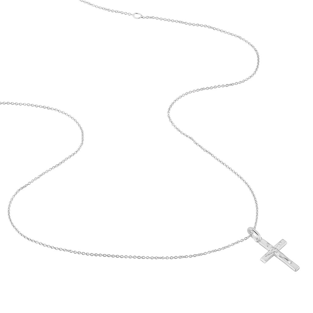 Damen Collier Silber 925 Religi&ouml;ses Kreuz