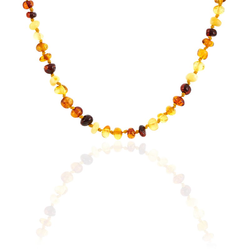 Collier Bebe Argent Ambres Ronds Multicolores - Spannringe Kinder | OROVIVO
