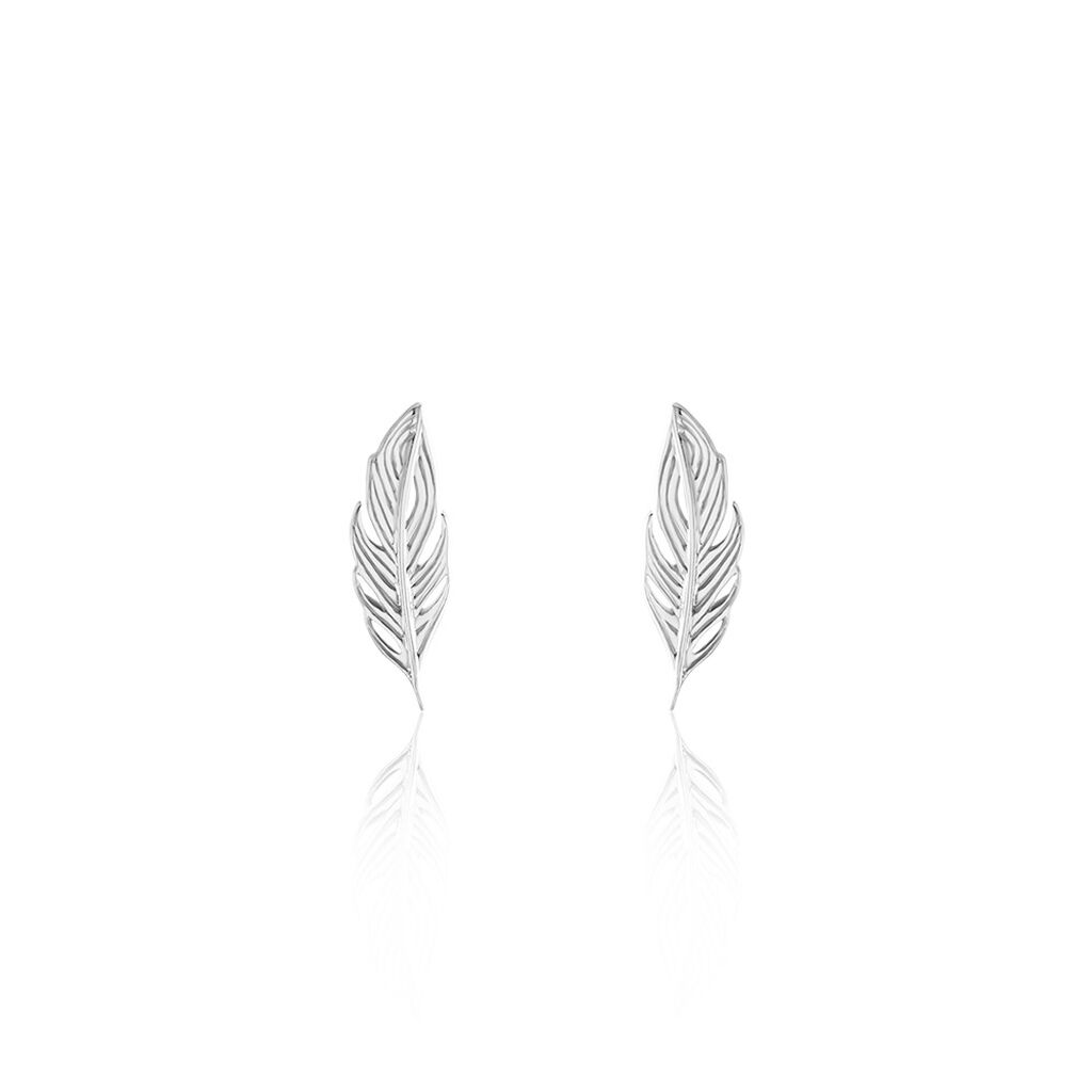 Boucles D'oreilles Grimpantes Lea Argent Blanc - Spannringe Damen | OROVIVO
