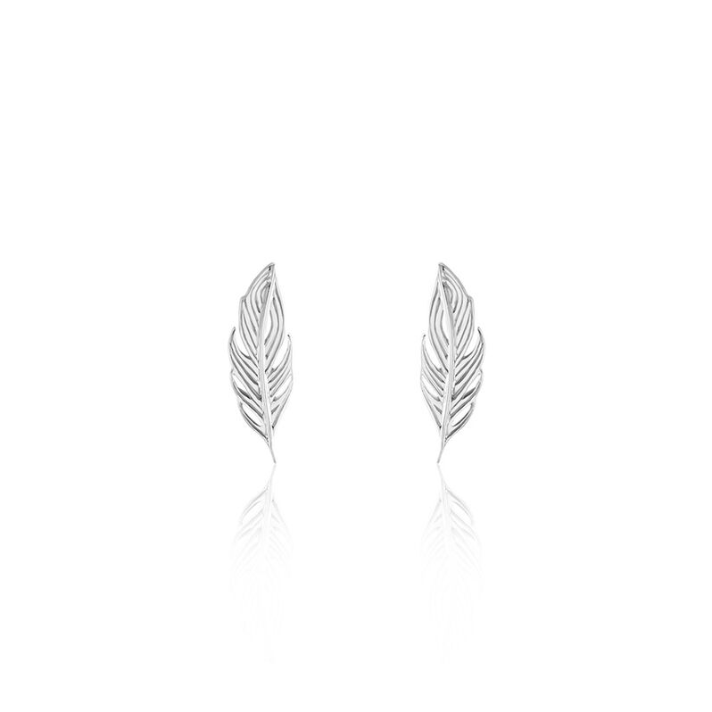 Boucles D'oreilles Grimpantes Lea Argent Blanc - Spannringe Damen | OROVIVO