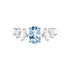Damenring Weißgold 375 Blautopas Zirkonia - Ringe mit Edelsteinen Damen | OROVIVO