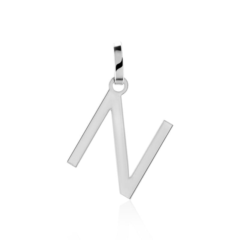 Pendentif Or Weiss  Faviola Lettre N - Spannringe Familie | OROVIVO