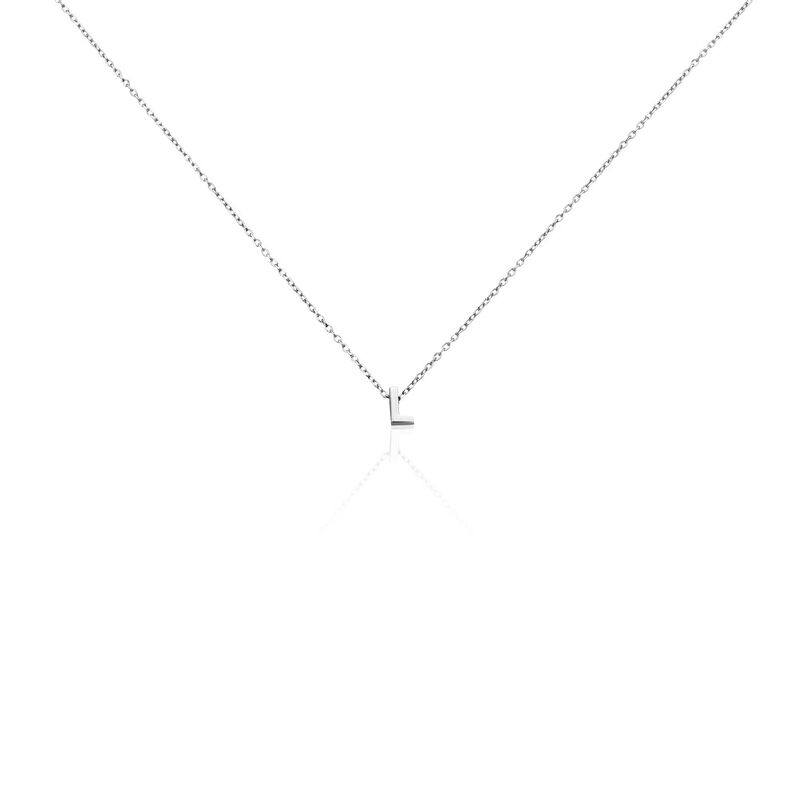 Damen Collier Silber Silber 925 Buchstabe J - Halsketten Damen | OROVIVO