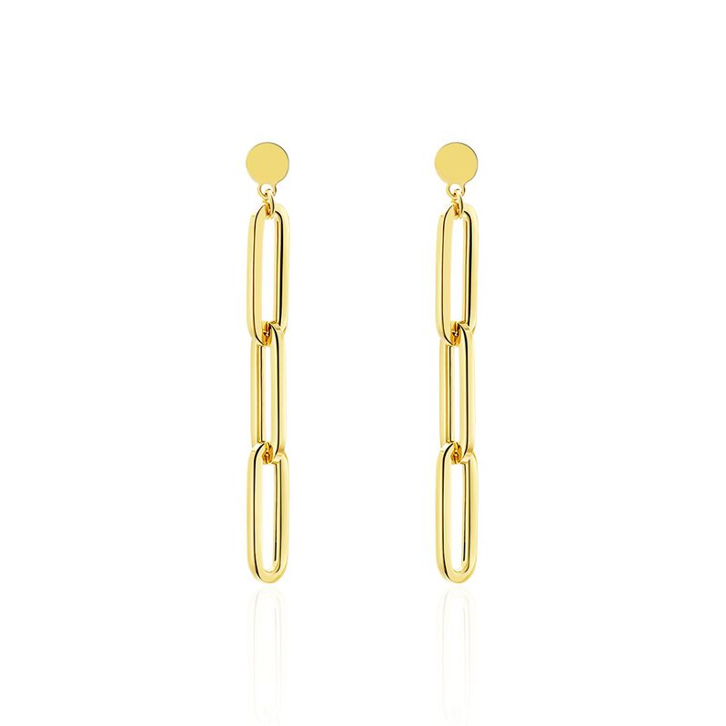 Damen Ohrstecker Lang Gold 375 Kettenglieder Scarlett - Ohrringe  | OROVIVO