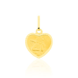 Kettenanhänger Gold 333 Schutzengel Herz - Herzanhänger Kinder | OROVIVO