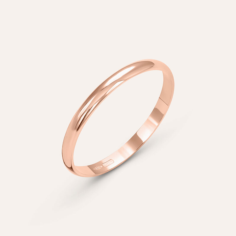 Fede Fermanello 1.95 mm Oro Rosa - Spannringe Damen | OROVIVO
