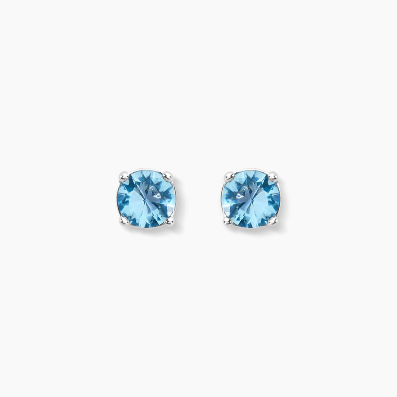 Boucles D'oreilles Puces Dwight Argent Weiss Oxyde De Zirconium - Spannringe Damen | OROVIVO