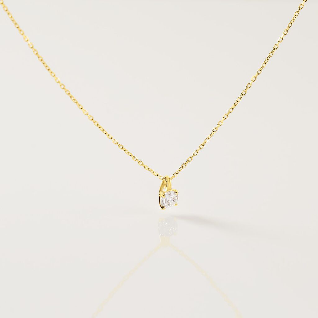 Damen Collier Gold 585 Diamant 0,21ct Victoria - Halsketten Damen | OROVIVO