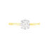 SOLO Damen Ring Gold Bicolor Gelb/Silber 585 (14 Karat) Diamant Wei&szlig; 0,12 ct Talisman 13