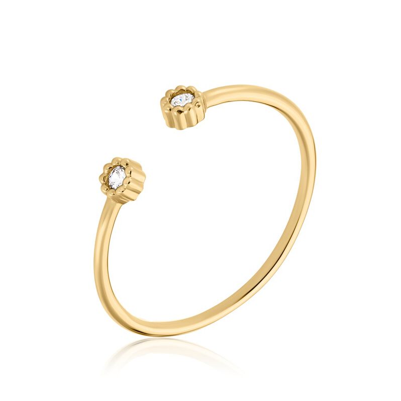 Bague Divine Plaqué Or Jaune Oxyde De Zirconium - Spannringe Damen | OROVIVO