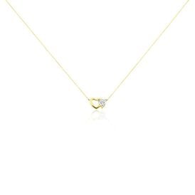 Halskette Gold 375 Zirkonia Herz Minzy - Herzketten Familie | OROVIVO