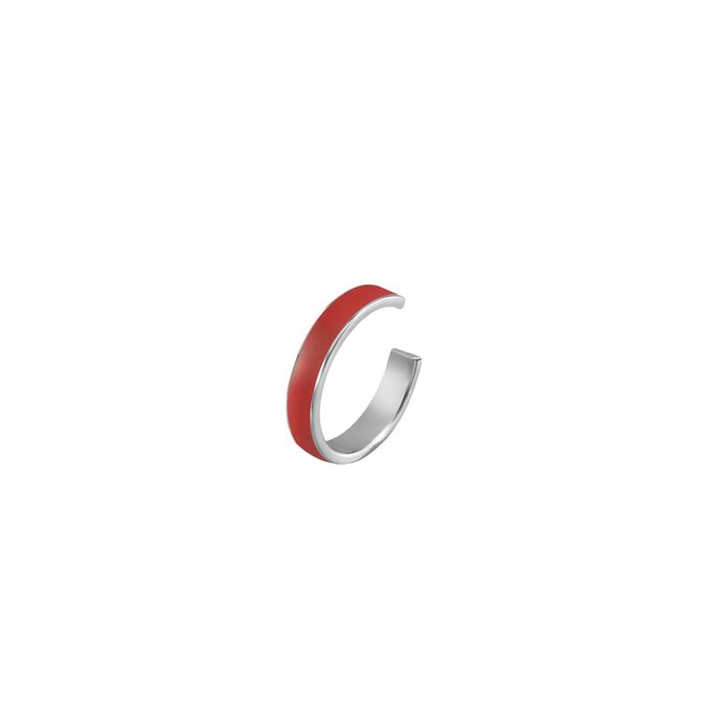 Anello in acciaio con smalto rosso - Spannringe Damen | OROVIVO