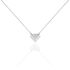 BABSI Damen Collier Silber 925 Zirkonia Wei&szlig; Dreieck