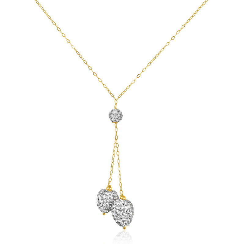 Collier Floranneae Or Jaune Strass - Spannringe Damen | OROVIVO