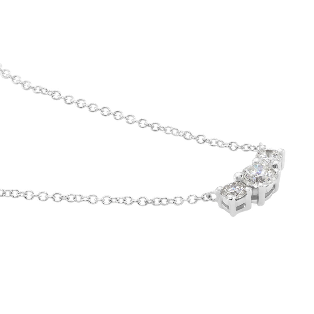 Sabina 1 Damen Collier Wei&szlig;gold 375 (9 Karat) Diamant Wei&szlig; 0,140 ct B 0,95 mm