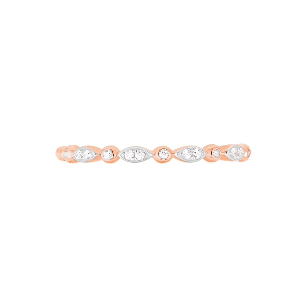 Damen Ring Rosegold 375 Zirkonia  - Ringe mit Stein Damen | OROVIVO
