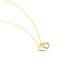 HERZ Damen Collier Gold Bicolor 375 (9 Karat) Zirkonia Wei&szlig; 0,14 ct Herz