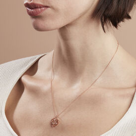 Damen Halskette Silber 925 Rosé Vergoldet Diamant - Herzketten Damen | OROVIVO