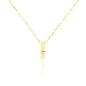 Damen Halskette Gold 375 Diamant 0,04ct - Ketten mit Anhänger Damen | OROVIVO