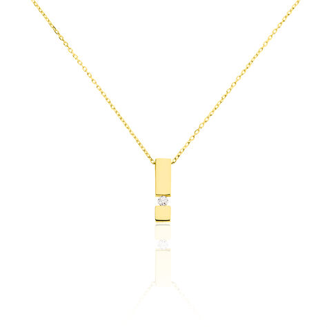 Damen Halskette Gold 375 Diamant 0,04ct - Halsketten Damen | OROVIVO