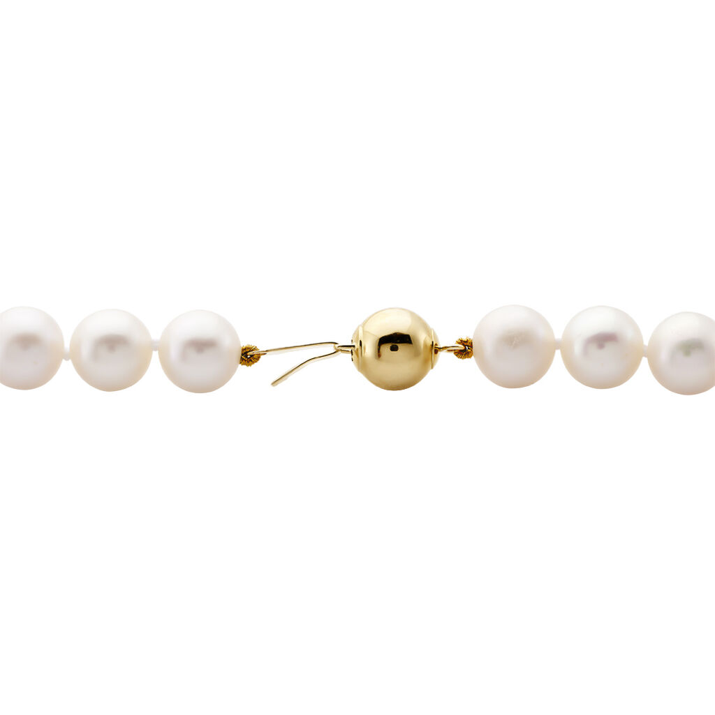 Damen Perlenkette Gold 585 Zuchtperlen 8-9mm Grace - Halsketten Damen | OROVIVO