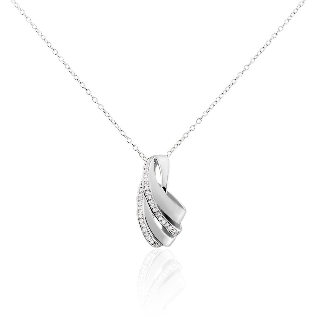 VIENNA Damen Collier Silber Silber 925 Zirkonia Wei&szlig;
