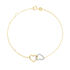 Damen Armband Gold Bicolor Gelb/Silber 375 (9 Karat)